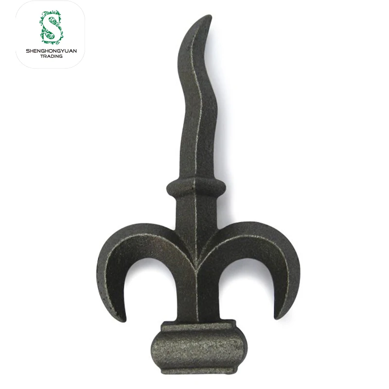 Decorative wrought iron spear point cast steel spearhead