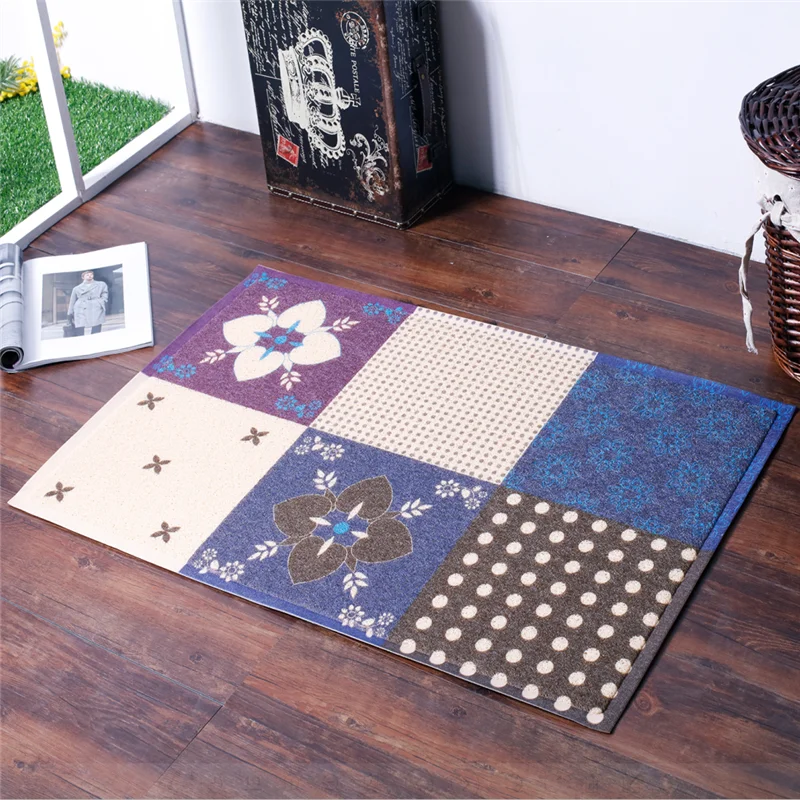 China Factory Home Floor Loop Door Mesh Outdoor Rug Pvc Coil Roll Print Spaghetti Plastic Welcome Mat