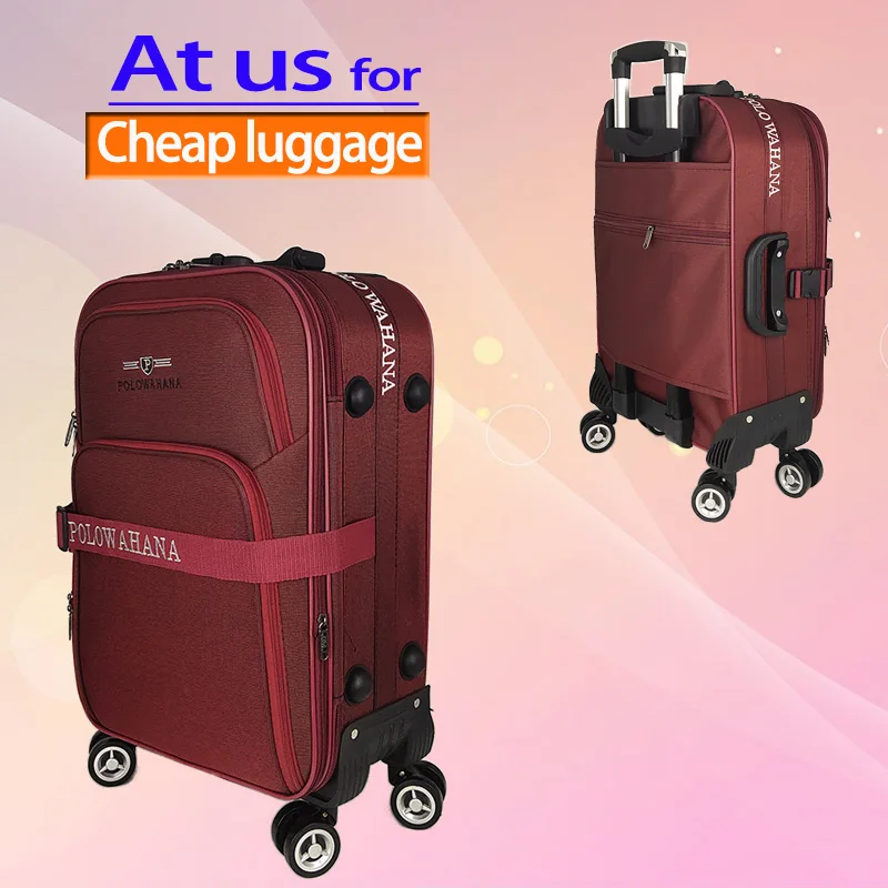 2021 New Arrival Wholesale Travelling Luggage Set Cheap Price Travel Suitcase Valise 600D Fabric Trolley Eva Bag
