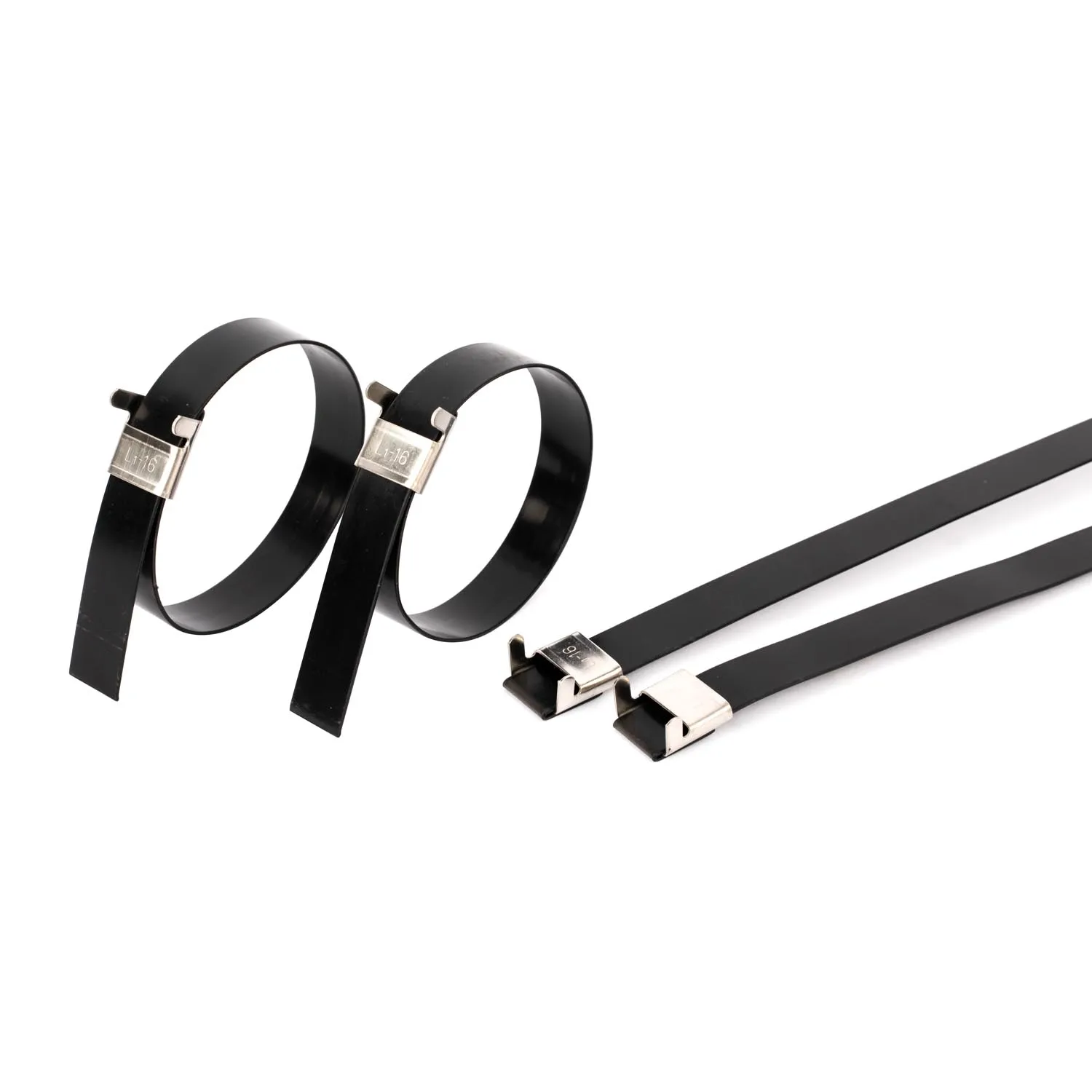 Wing lock PVC covered stainless steel cable tie