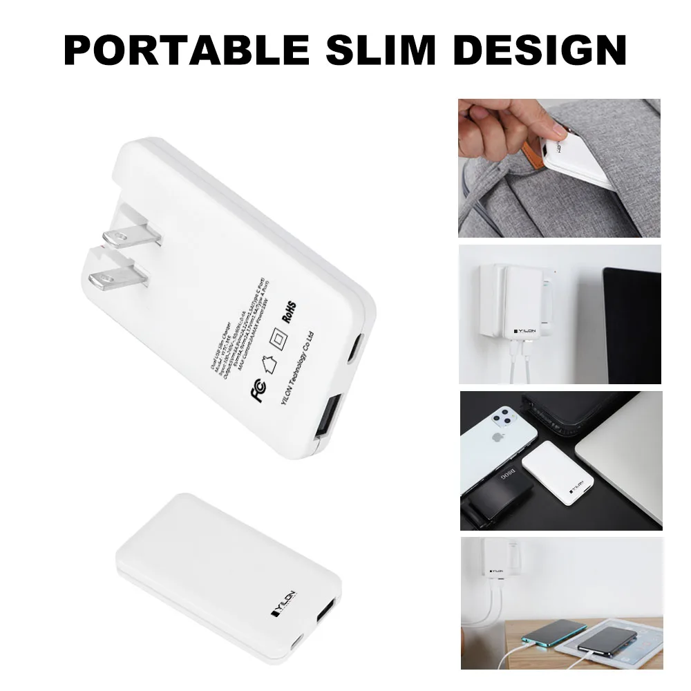 Source manufacturer supports customization wall charger fast charging 1 usb and 1 type C US