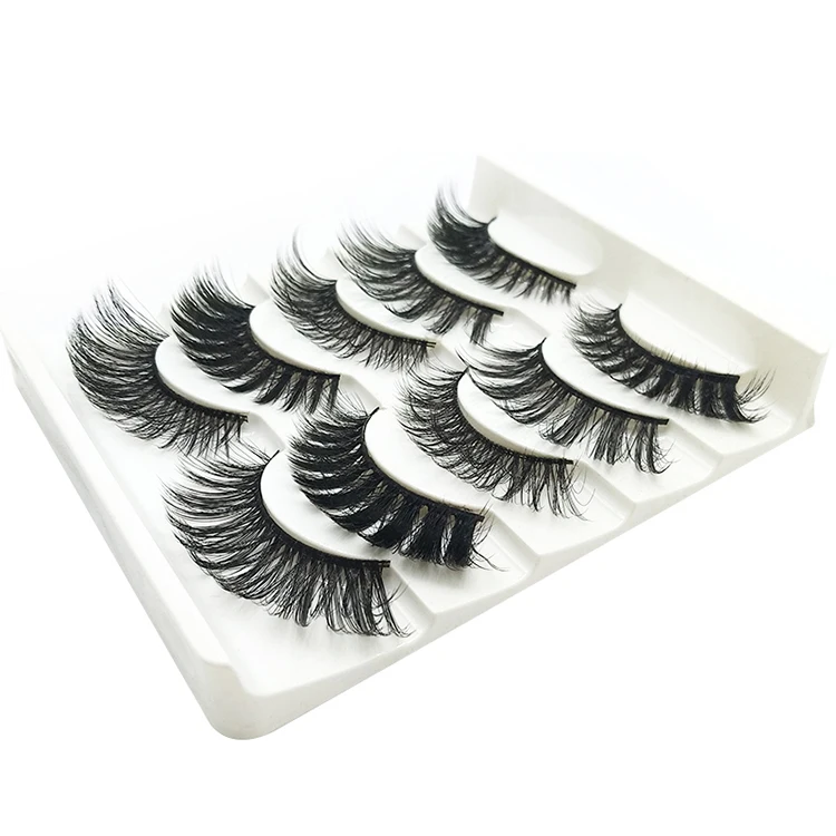 5 pairs in 1 multi pack vegan mink fake lashes 3d strip eyelashes manufacturer