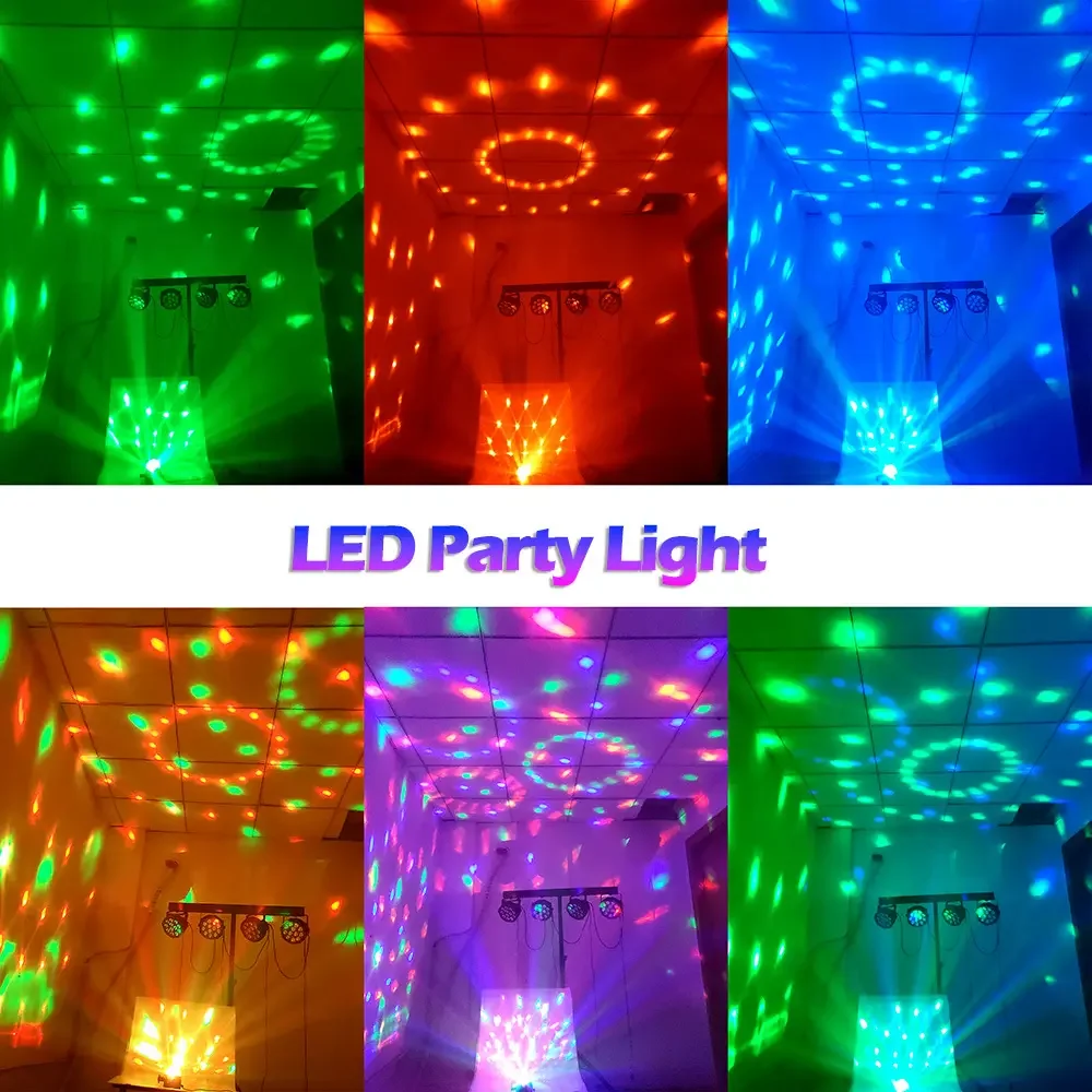 Bluetooth Music LED Crystal Magic Ball 9-color Stage Voice Control Party Light Decoration Home Atmosphere Lighting