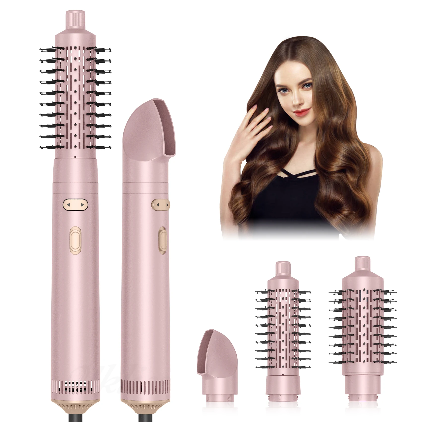 3 In 1 Automatic Curling Iron Multi-function Hair Straightener Curler Brush Professional Hair Dryer