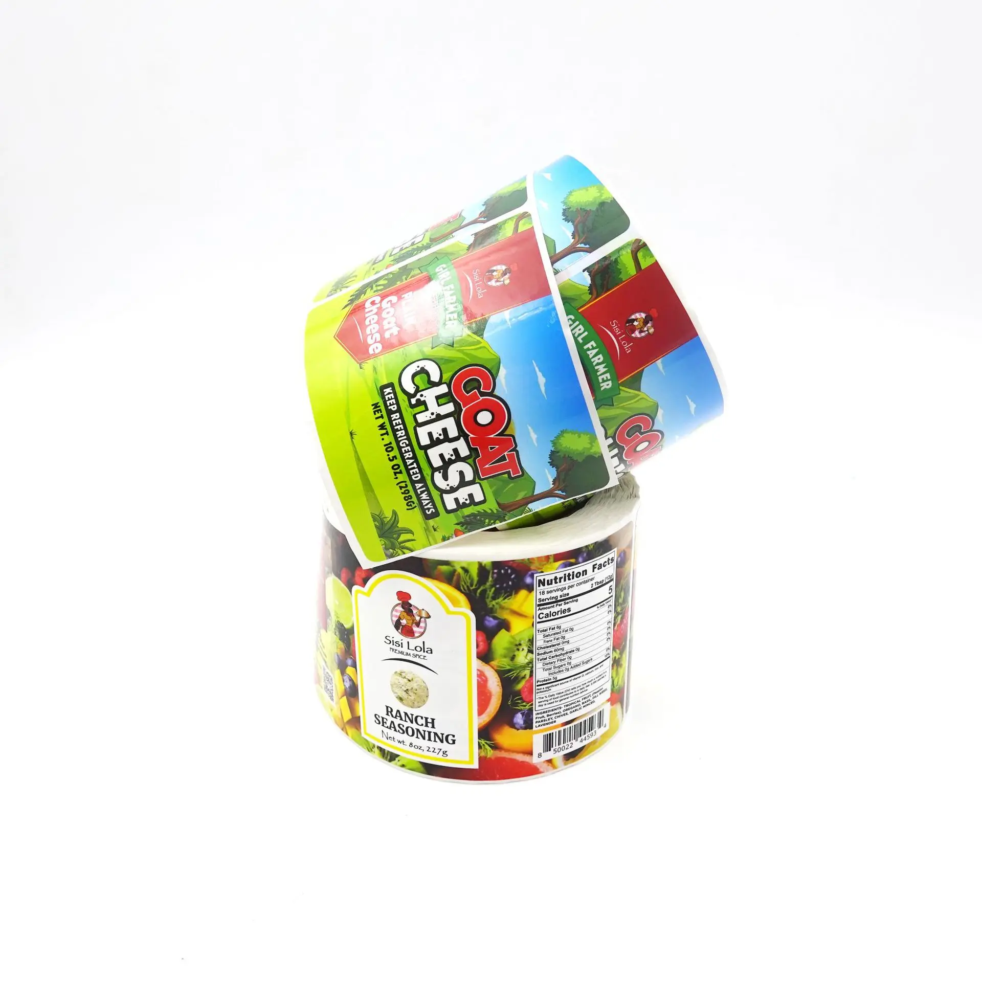 Label Cosmetic Canned Food Barcode Honey Bottle Wrap Jar Packaging Sticker Spice Stickers Custom Paper Adhesive Sticker Gua