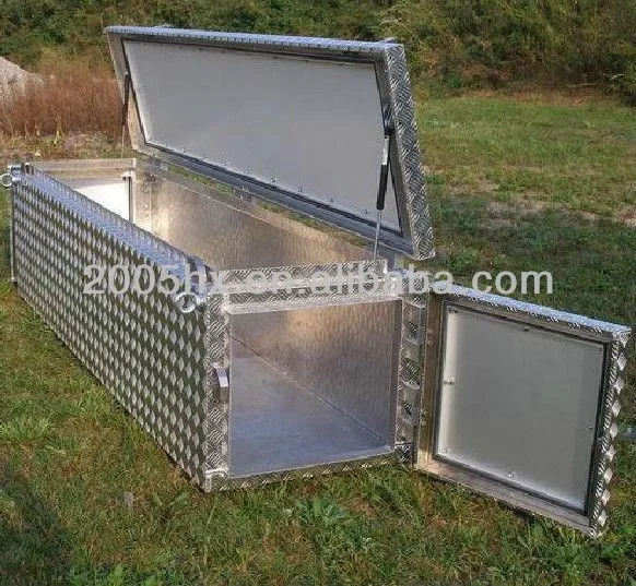 three door aluminium  truck tool box for Germany market