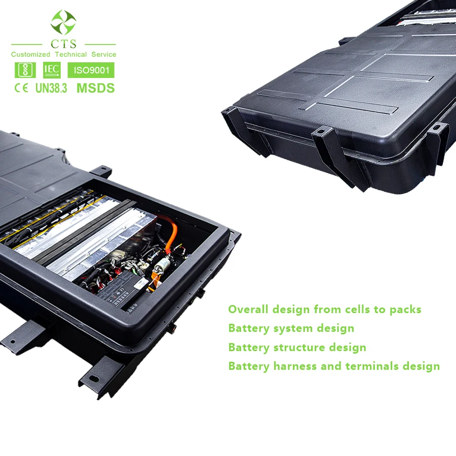 Built In Liquid Cooling System Electric Car Battery 355V 400V 96Ah 200Ah EV Car Battery Pack Display and Racks Smart BMS