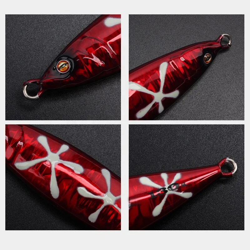 80g UV Coated Super Long Cast Speed Fall Metal Jigging Lures Pesca Isca Fishing Jigs Baits Lures For Saltwater