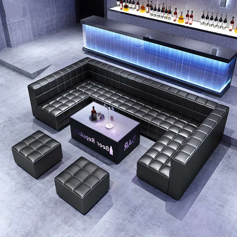 Factory Price U shape L shape Night club bar sofa counter furniture modern event booth seating sofa