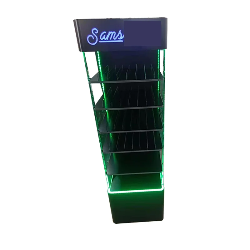 Bevis Customized Floor Acrylic Display Rack LED Display Stand for E products