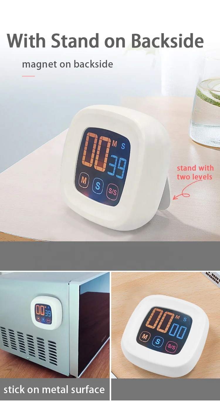 2021 New Design Digital Timer Factory Wholesale Touch Screen Kitchen Timer