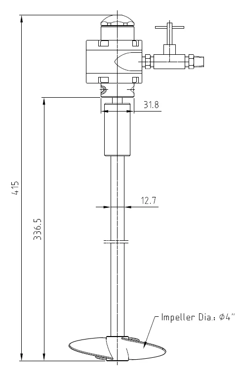 ADM131 Pneumatic Mixer Agitator  air Mixer Motor, air Mixer Supplier