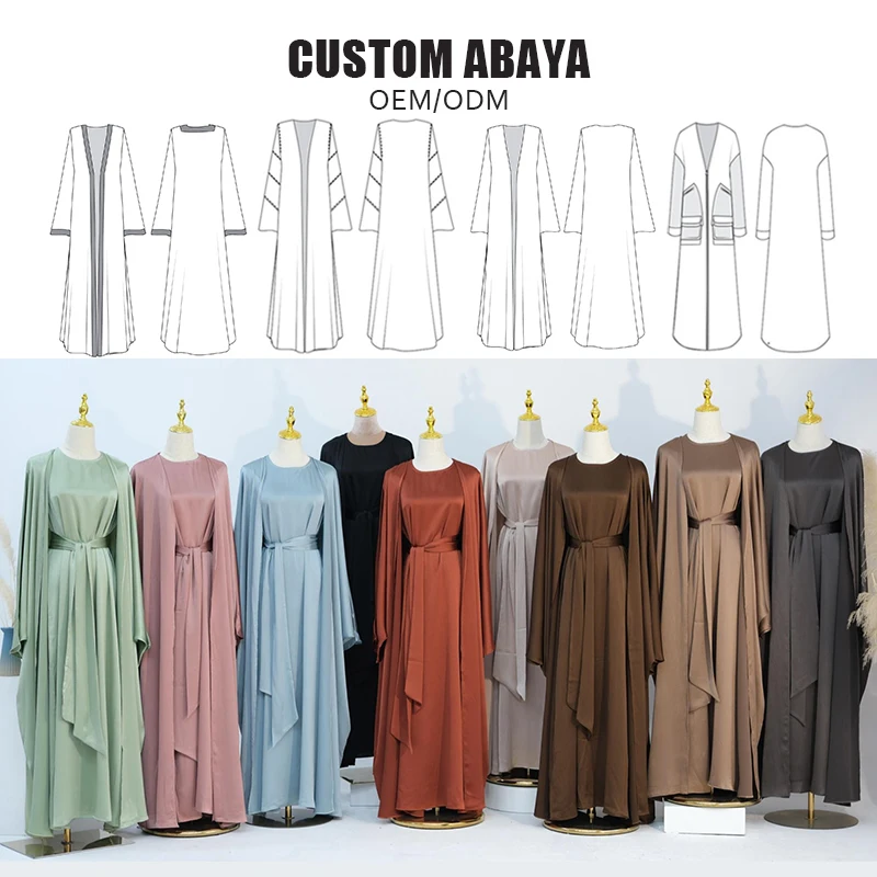, брендинг OEM/ODM, abaya , eid, оптовая продажа, роскошное мусульманское свободное платье, комплект из двух предметов, абайя