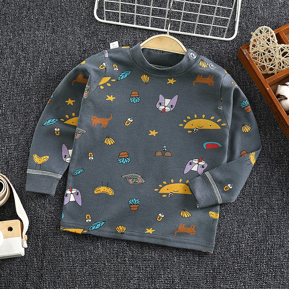 
Spring Autumn Newest Baby Cotton T-shirt Cute Fahion Cartoon Pattern Tops 