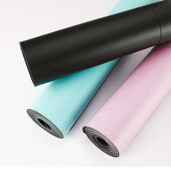 Экологически чистый Противоскользящий коврик для йоги из полиуретана с принтом логотипа на заказ, черный Коврик для йоги для тренажерного зала и фитнеса, коврик для йоги из натурального каучука