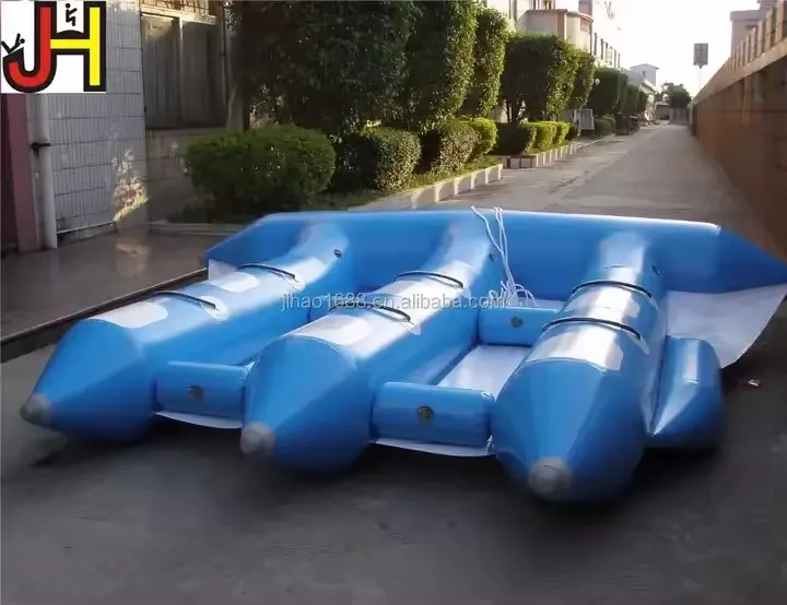 Inflatable Fly Fishing Boats Towable 6 Person Inflatable Flying Banana Water Boat