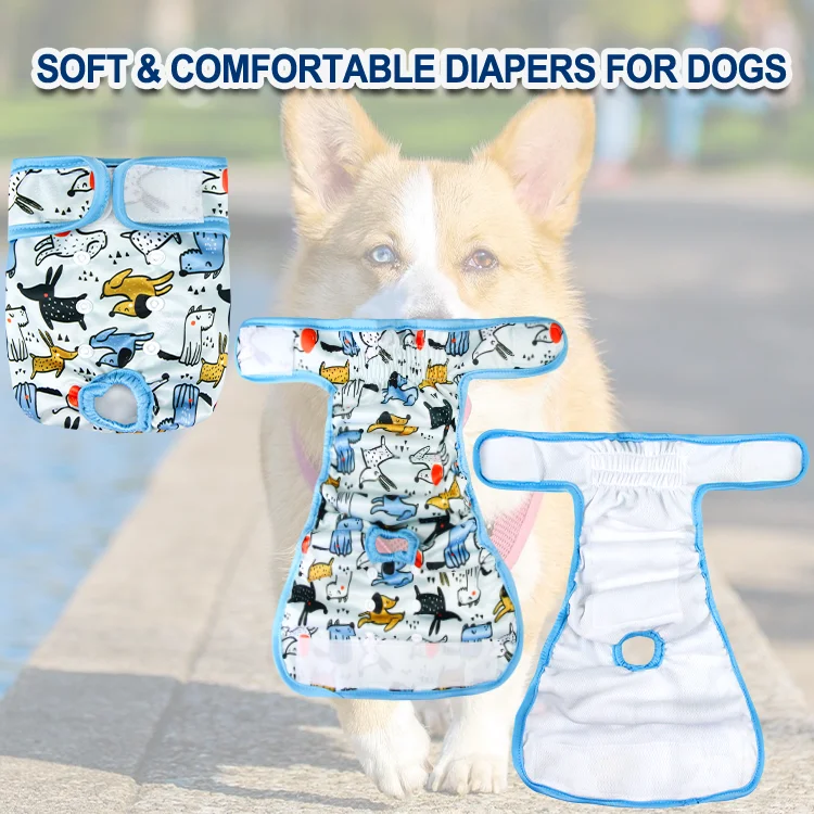 Natucare adult dog bed baby diapers reusable dog pamper diapers docked tail for small dogs