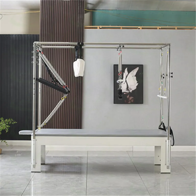 Pilates studio wooden white timber pilates reformer machine for yoga training