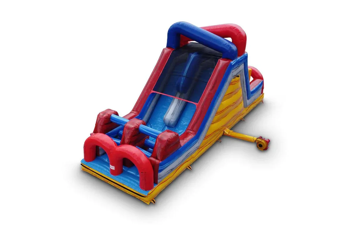 35ft Inflatable Water Slide Obstacle Course for Kids and adults outdoor inflatable games