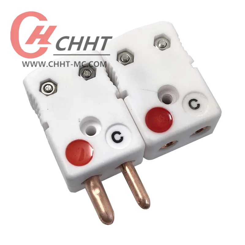 Type K male and female ceramic thermocouple connector Standard ceramic large plug ceramic connector