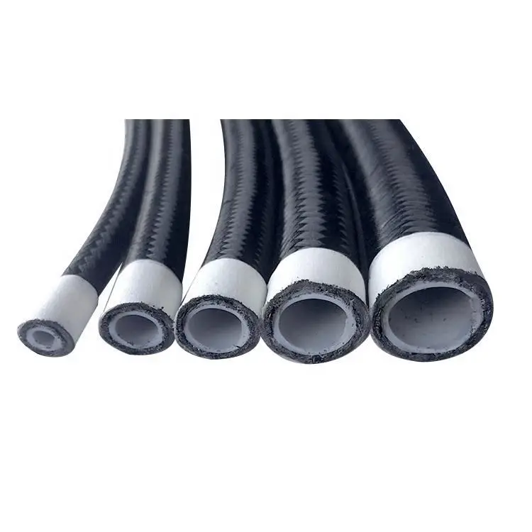 
Flexible High Pressure Stainless Steel Braided Hydraulic PTFE Nylon Covered Oil Cooler Hose 