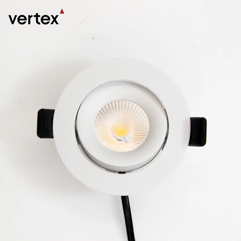 10W Cob Downlight ODM OEM Housing Spotlight 83MM Cut Out Ceiling Spot Down Lights White IP44 Adjustable Recessed Led Downlight