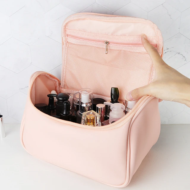Custom Pink Makeup Bag Cosmetic Storage Organizer Toiletries Bag Travel Bag