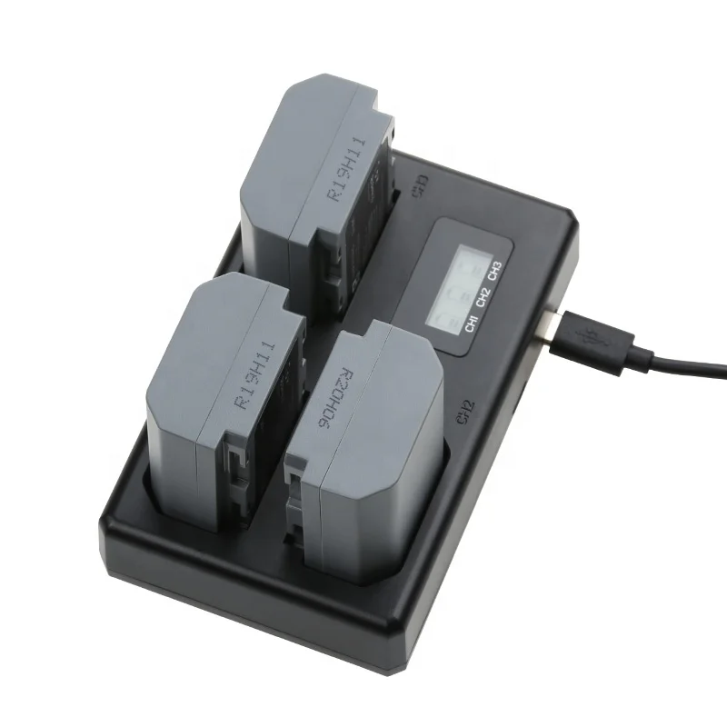 FB-DC-FZ100 Portable Smart DC three-slot Charger With LCD Display For Sony FZ100 Battery For Sony ILCE-9 A9 A7RIII 7RM3 Camera