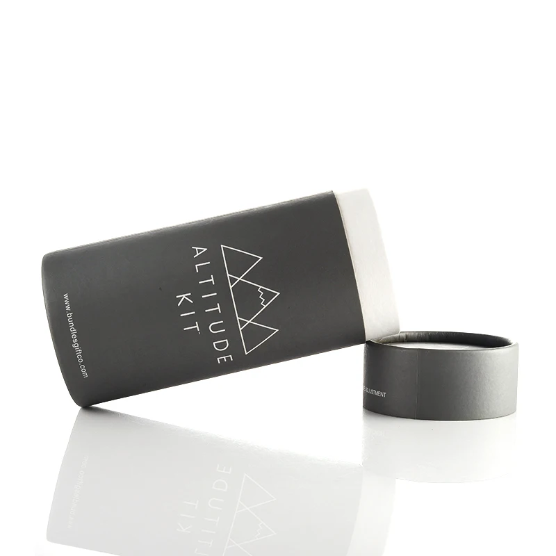 Customized Black Kraft Paper Cylindrical Paper Tubes Box For Skirt Packaging