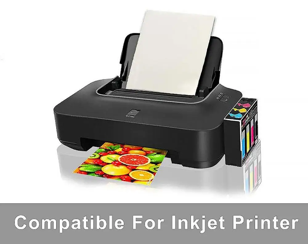 
A4 Size Gloss synthetic Quality Adhesive Sticker Paper Full Sheet Label Compatible For Inkjet Printer 