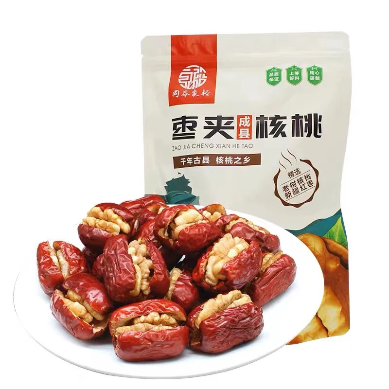 Тонкая оболочка свежие вкусные китайские даты Красного Джуба смешанные с грецкими орехами