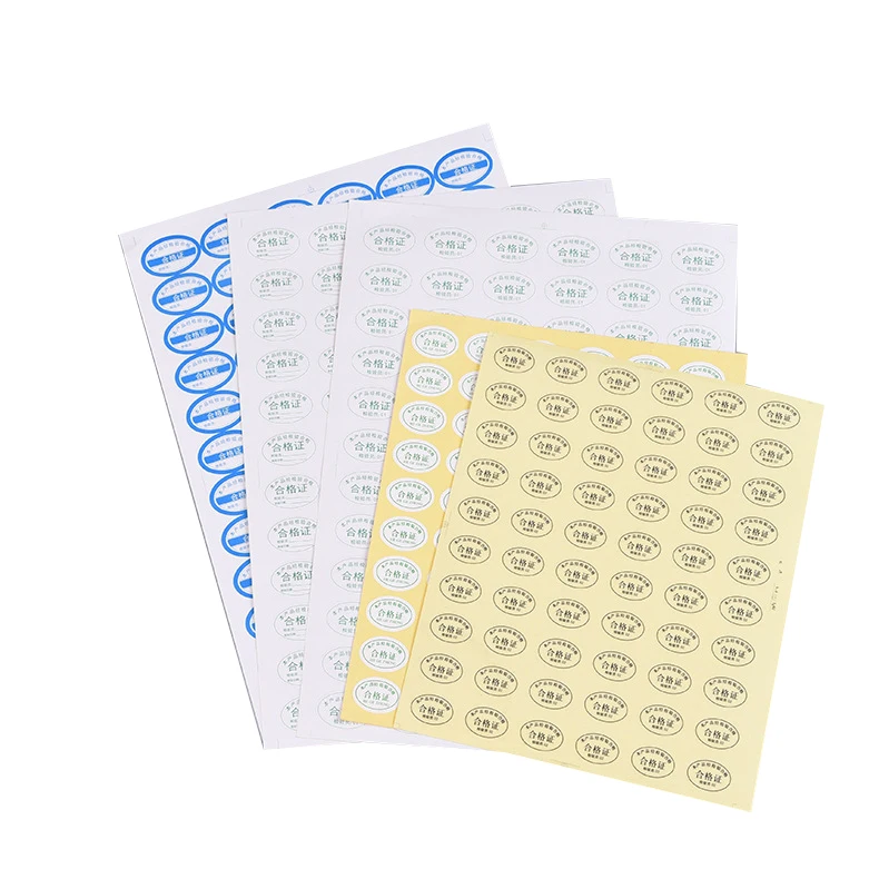 Thermal Self-adhesive Strong Glue Custom Gold Foil Logo Stickers Paper Labels