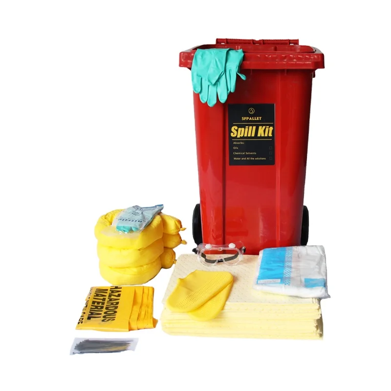 Spill Control High Quality Super Absorbency kits 80L Universal Chemical Oil Spill Kits For Safety