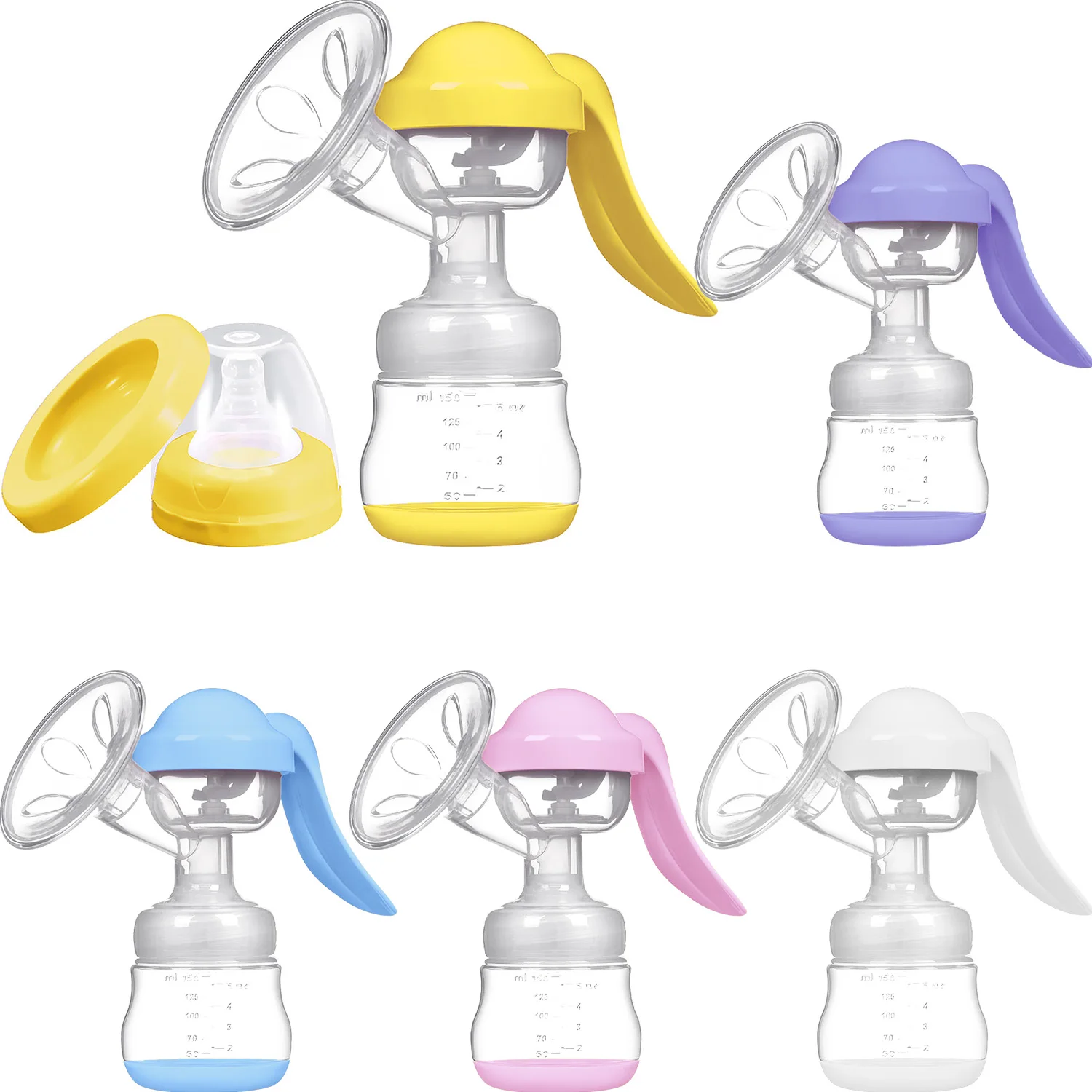 High Cost-Effective 180Ml Bpa Free Manual Breast Pump Pull Manual Breast Pump Silicone Pump Breast Manual