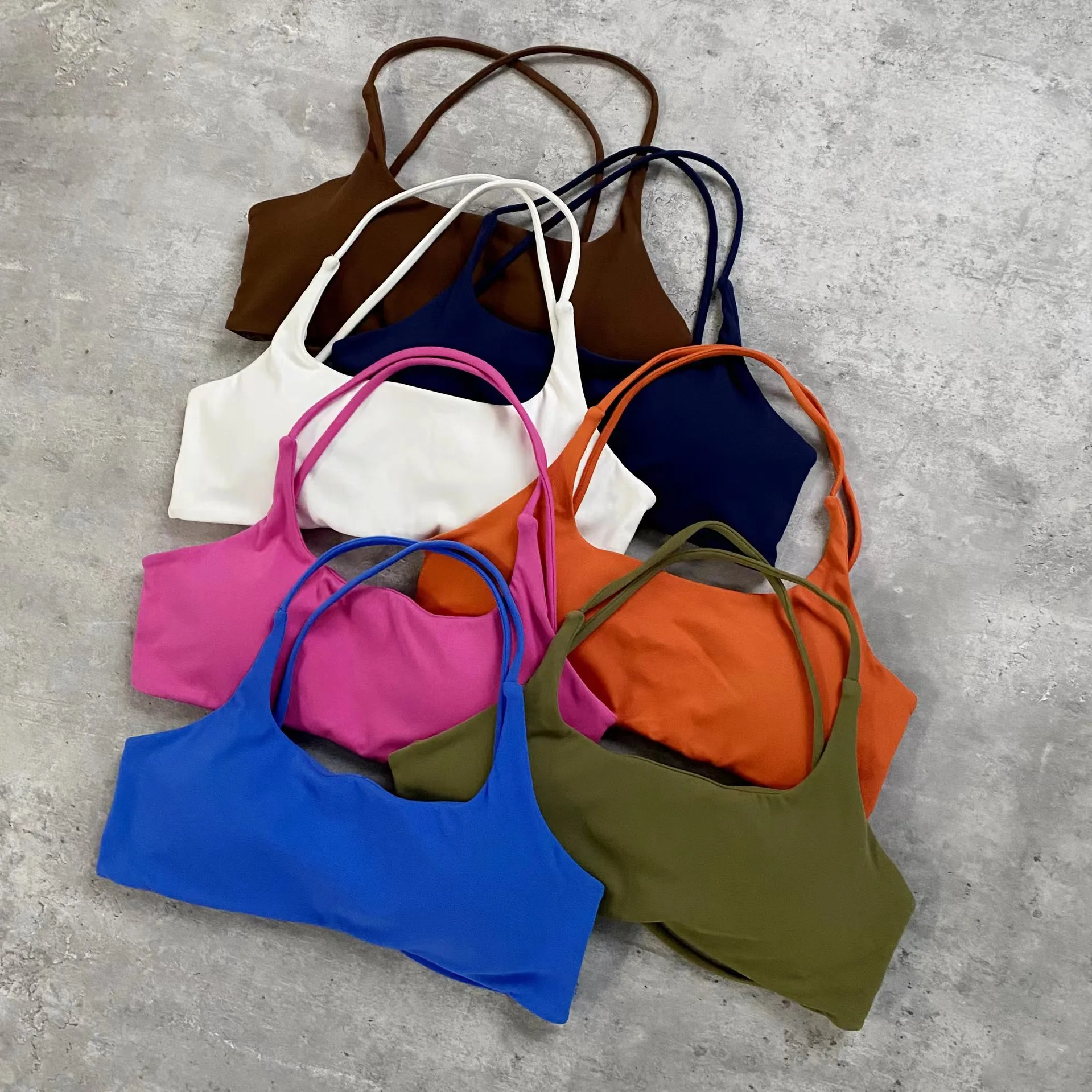 New Women Sexy Workout Backless Bandeau Tube Top Bra High Waist Scrunch Butt Lift Leggings 2 Piece Fitness Gym Yoga Suit Set