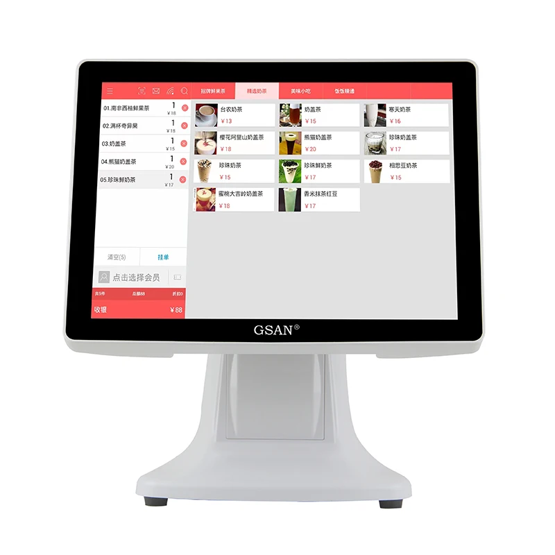 Оптовая Продажа Белый Oem Pos дисплей стенд емкостный сенсорный ЖК-экран 15 дюймов монитор