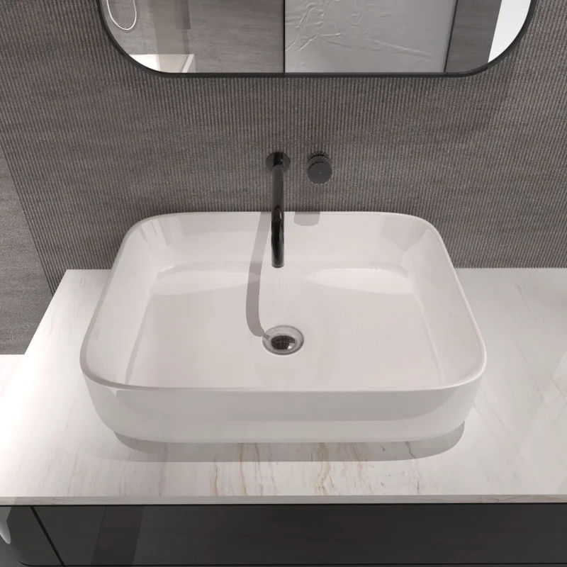 Good Quality Porcelain Basin Solid Surface Wash Basin Counter Top Sink For School Kindergarten Home Hotel