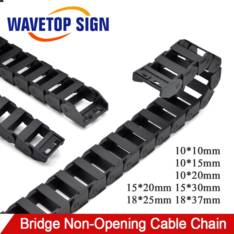 Кабельная цепь WaveTopSign 18x25 18x37 15x30 15x20 мм мостовой тип неоткрывающаяся пластиковая буксирная передачи