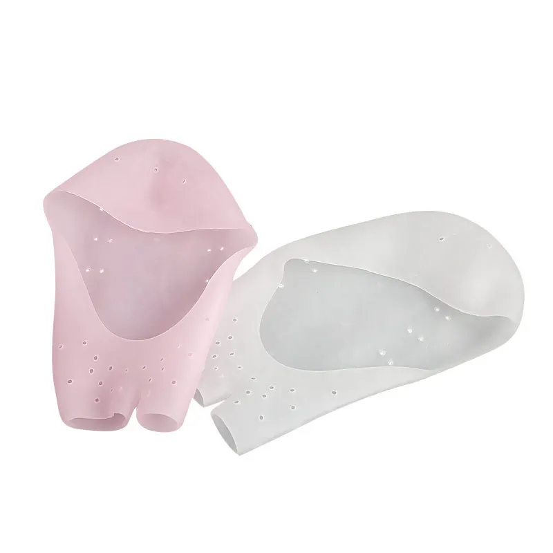 Foot Protector Breathable Moisturizing Moisture Gel Heel Socks Open End Toes Reveal Sock