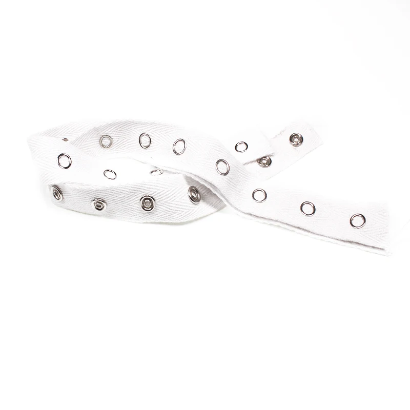 Good quality oeko-tex white metal press snap button tape for garment accessories