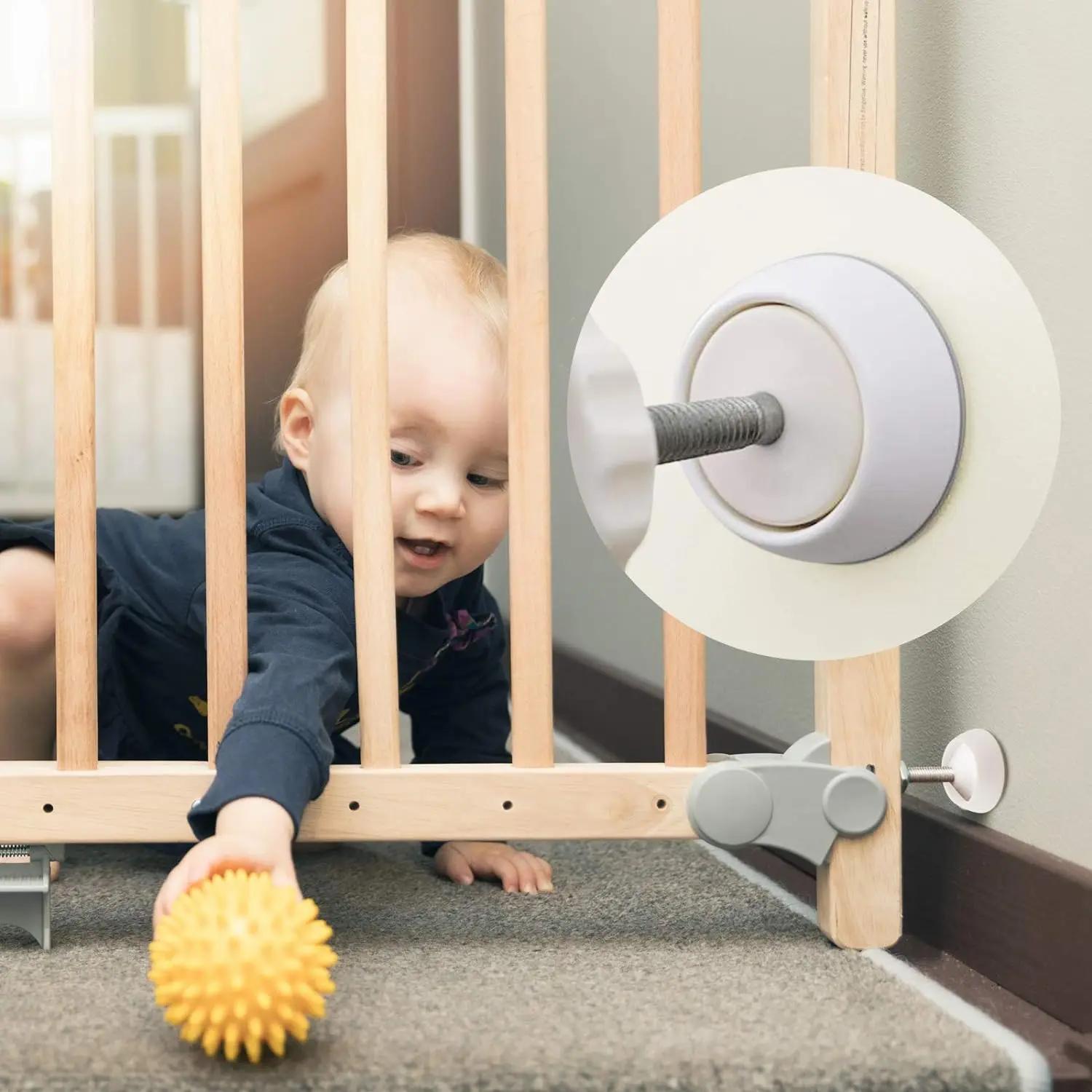 4 Pack Baby Gate Wall Protector Wall Cups for Child Pressure Mounted Stair Safety Gate, Protect Walls & Doorways