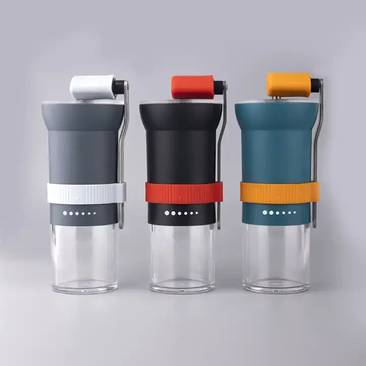 hot selling Outdoor manual stainless steel coffee bean grinder Small can store hand grinder coffee machine