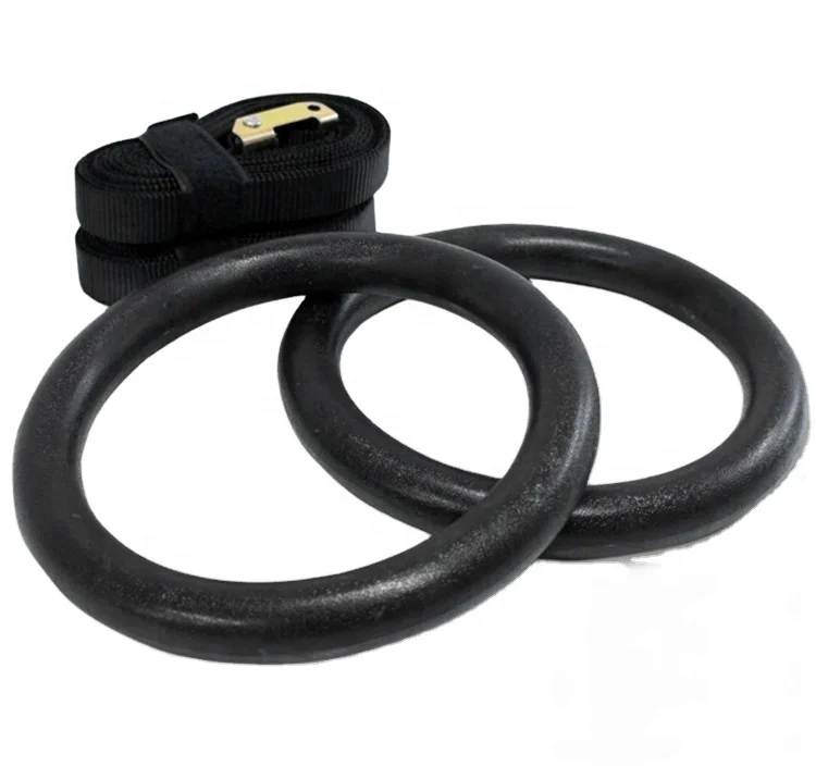 Gym Wooden Rings with Adjustable Straps 28mm 32mm Pull up Power Training Birch Circles Wood Gymnastics Ring