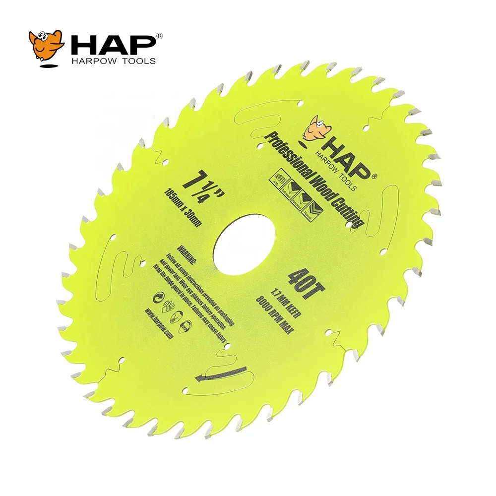 TCT Cutter Professional Wood Circular Cutting Saw Blade for Soft Hardwood Plywood MDF 7/1/4Inch 40Teeth