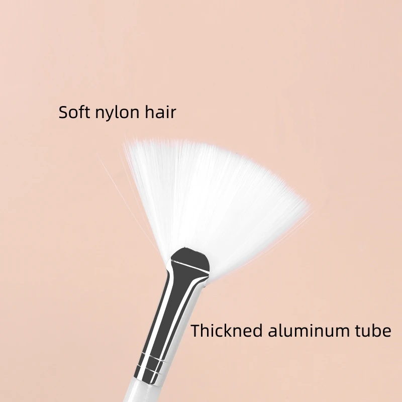 Private Label Wooden Handle Facial Mask Applicator Fan Brush Facial Mask Brush for Skin Care