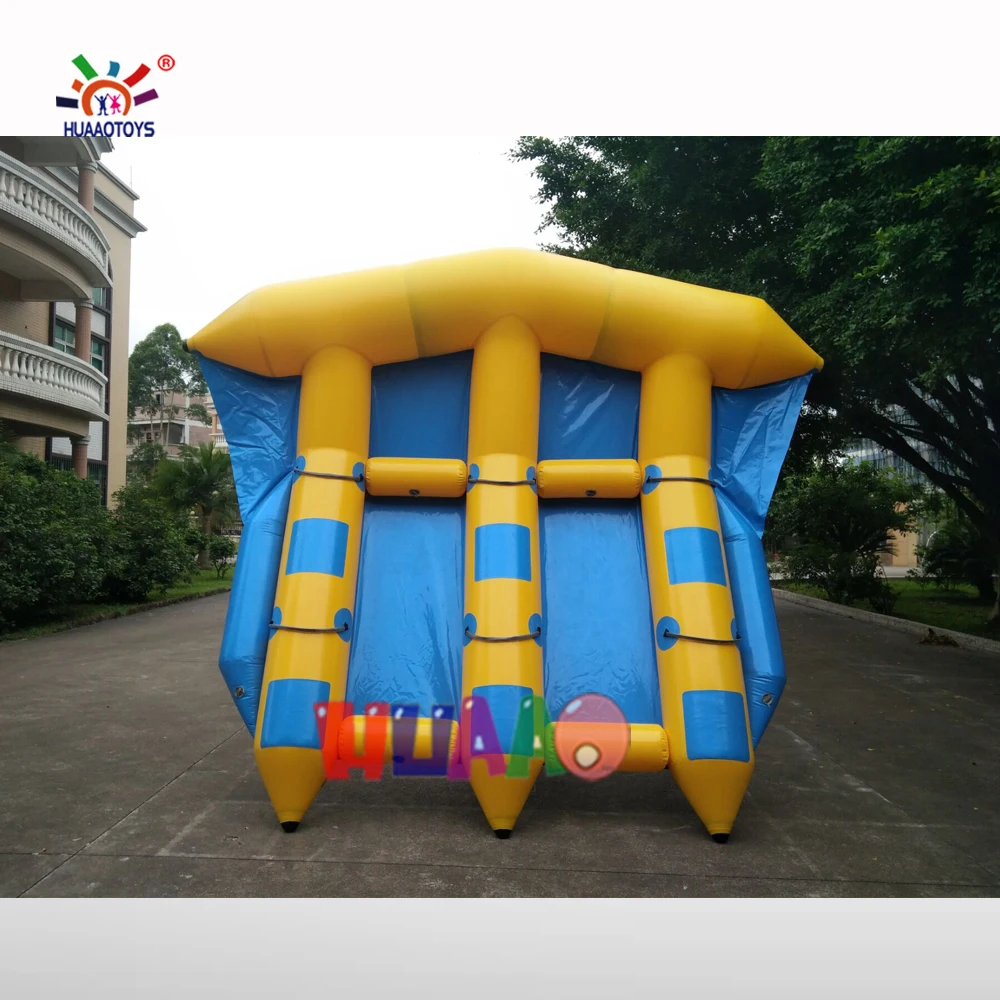 CE Inflatable Water Games Flyfish Banana Boat 6 Person Inflatable Flyfish With Air Pump
