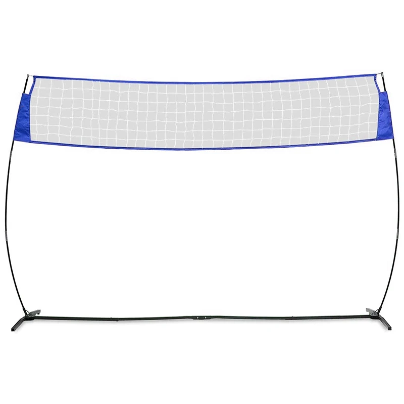 Freestanding Volleyball Warm Up Net  Portable Design for Indoor Or Outdoor Use | Foldable One Piece Quick Setup Frame