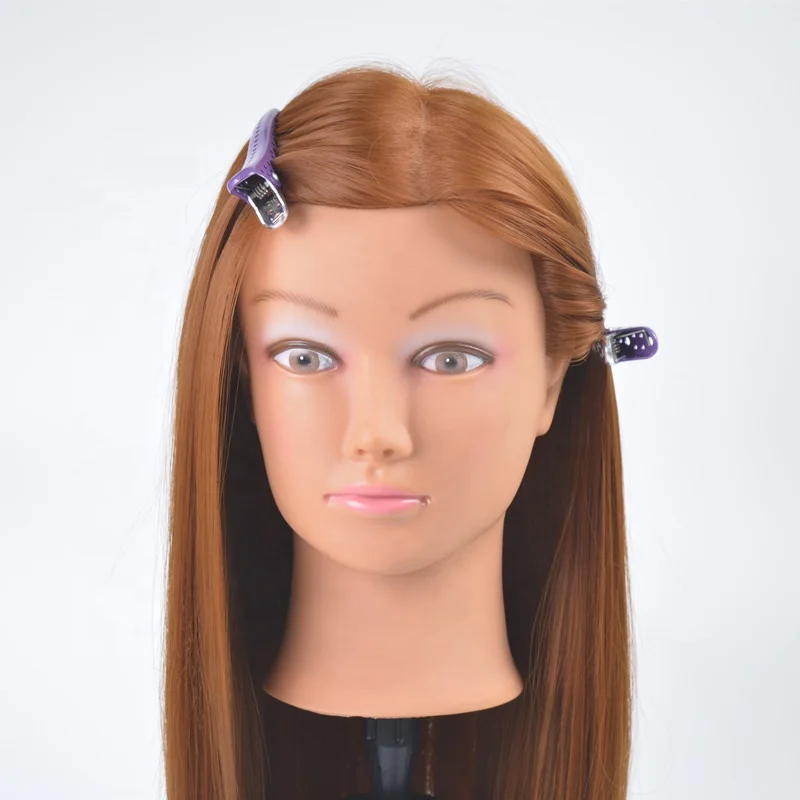 Wholesale Resistente synthetic hair training heads fiber training mannequin heads