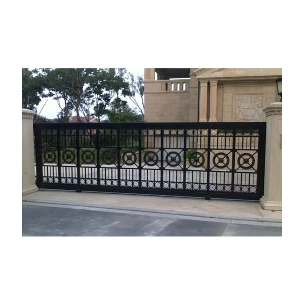 Driveway Aluminium Metal Steel Gates And gates Double Swing aluminum Fencing Small Latest Main Gate Designs for yard