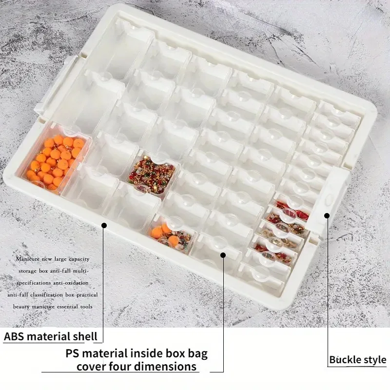 Hot Sale Compartment Plastic Storage Bead Box Makeup Earring Jewelry Storage Box Detachable Design